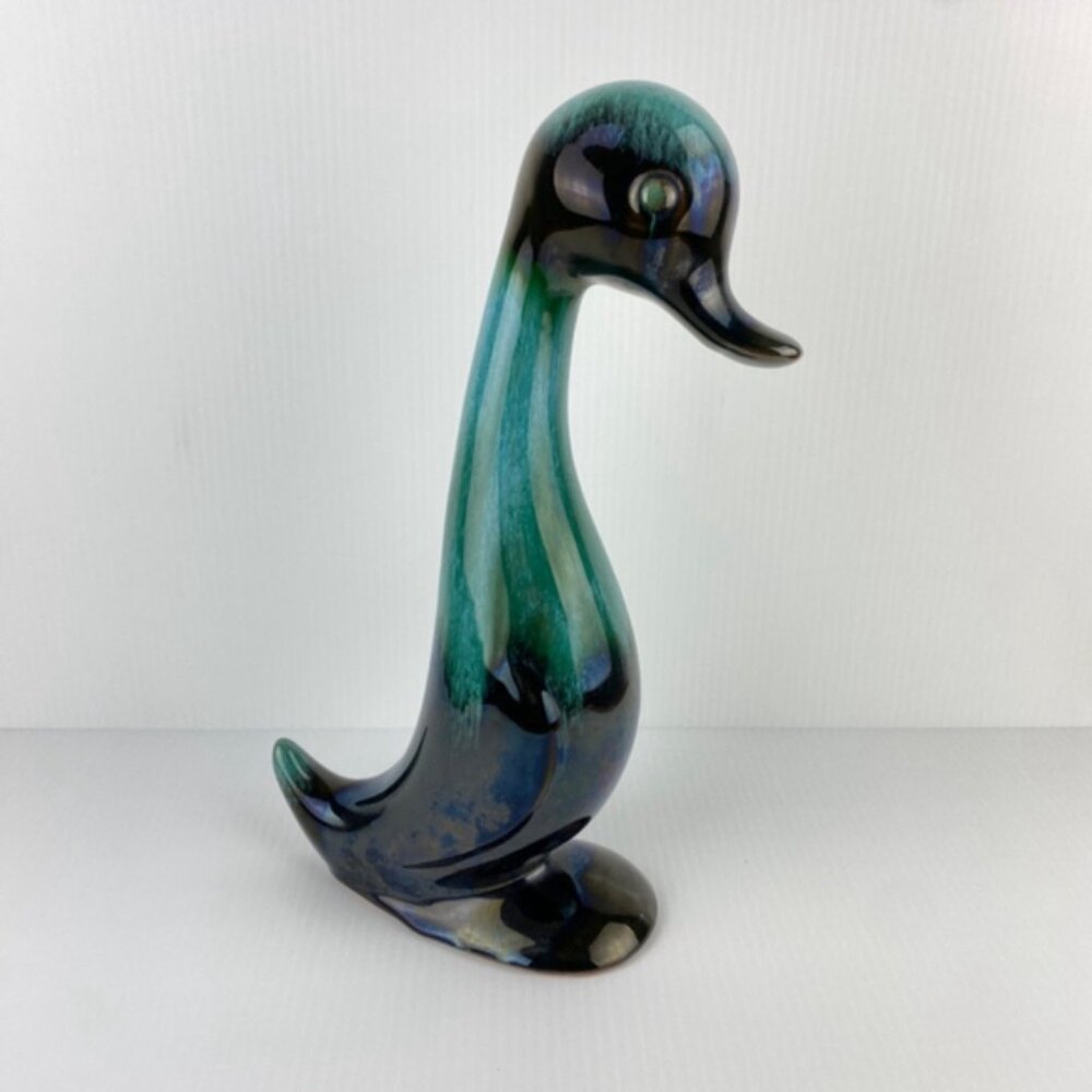 Blue Mountain Duck 11 X 6 Vintage Glazed Pottery Long Neck Duck Figurine - Picture 3 of 9
